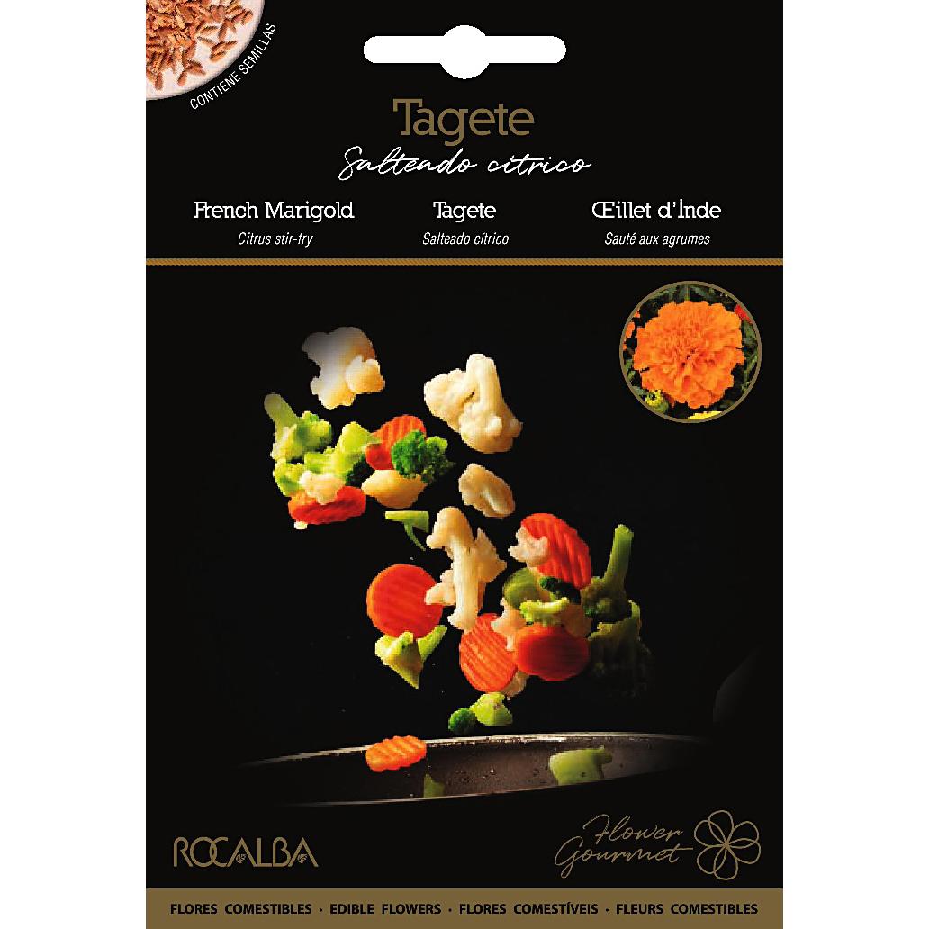 Semillas de flores comestibles de Tagete Rocalba