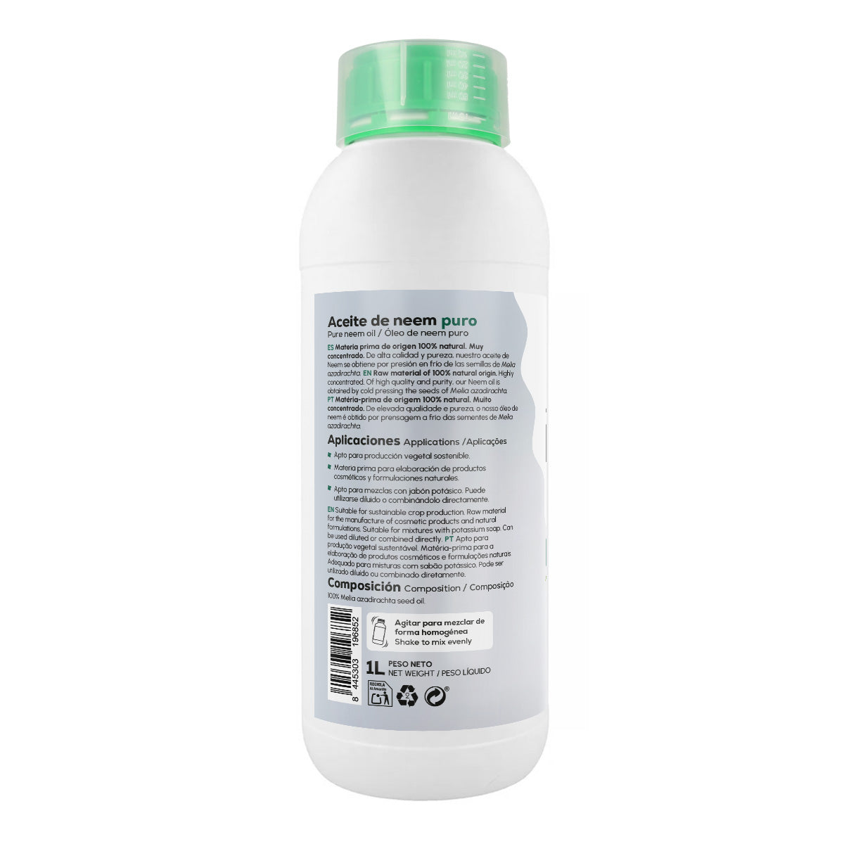 Pack Savon Noir Potassique 1L + Huile de Neem 1L Planeta Huerto