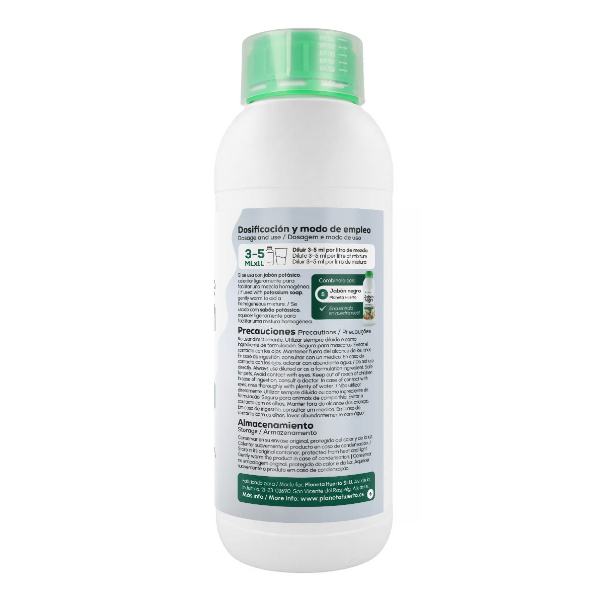 Pack Savon Noir Potassique 1L + Huile de Neem 1L Planeta Huerto