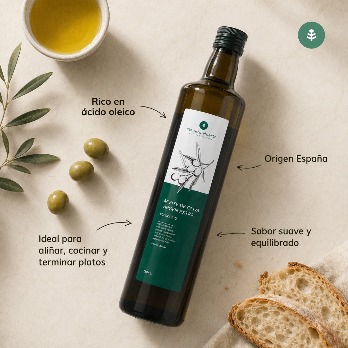 Huile d'olive vierge extra ECO Planeta Huerto 5 L
