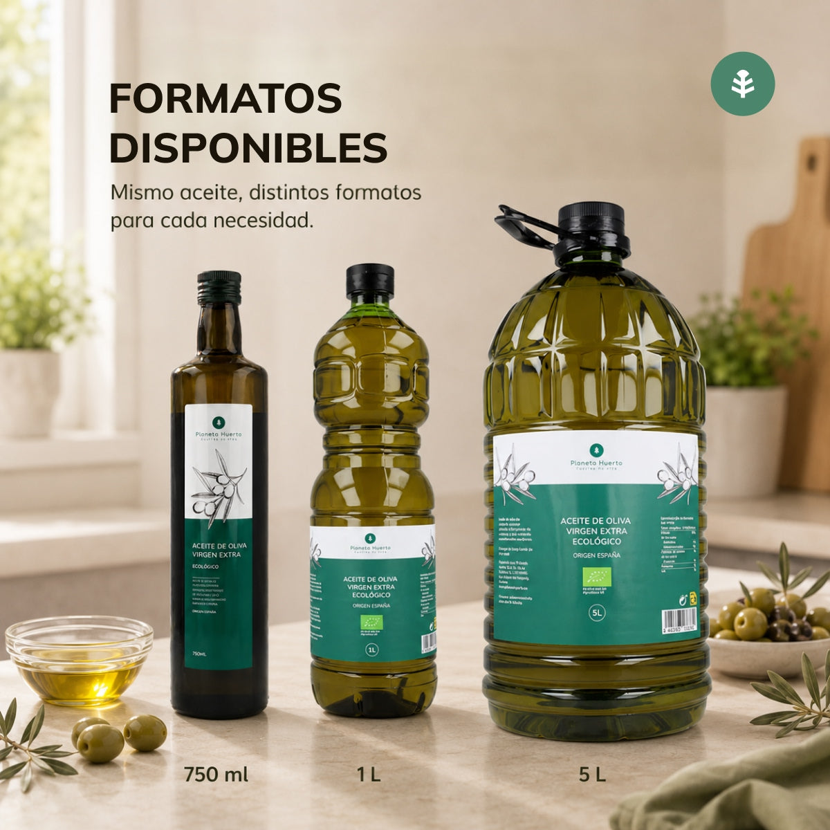 Huile d'olive vierge extra ECO Planeta Huerto 5 L