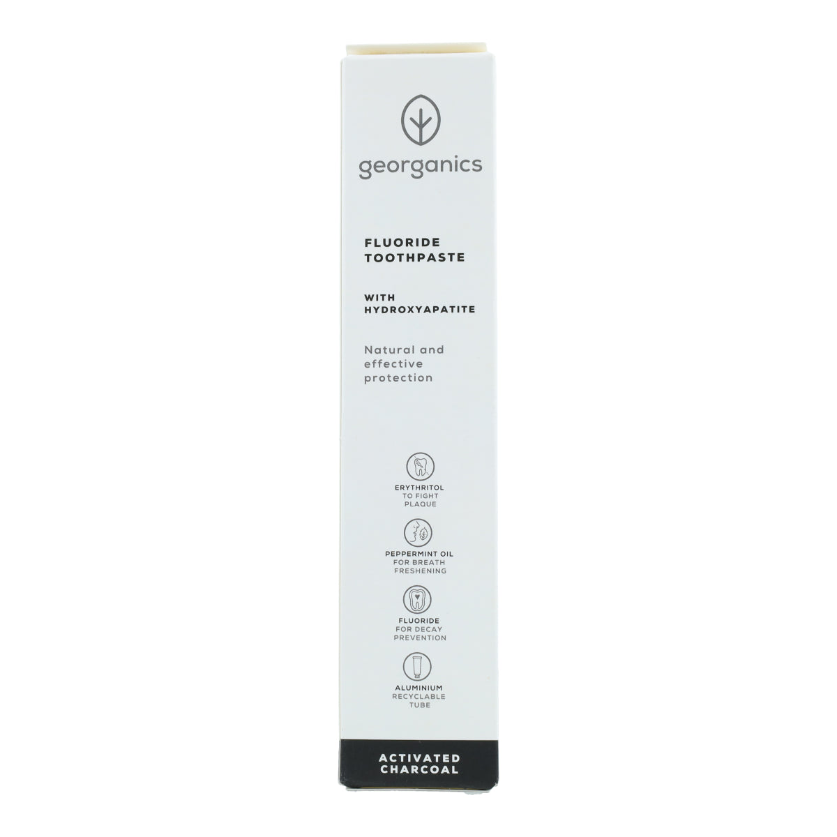 Pasta de dientes con Hidroxiapatita Carbón Activado con flúor Georganics 75 ml