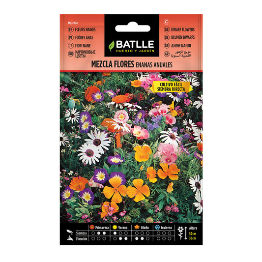 Semillas de Mezcla de Flores enanas anuales Batlle