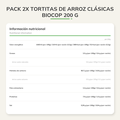 Información nutricional