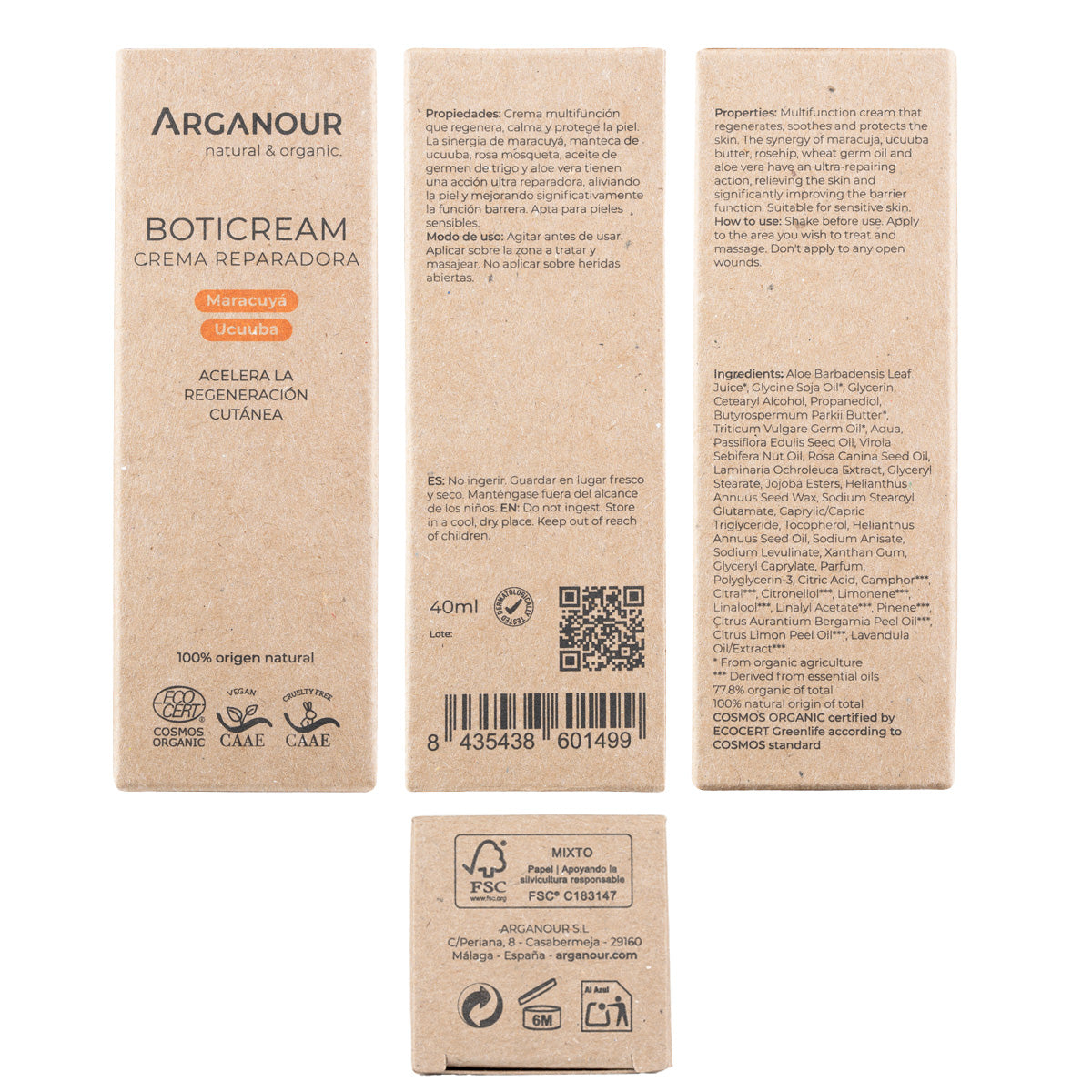 Crème réparatrice Boticream Arganour 40 ml