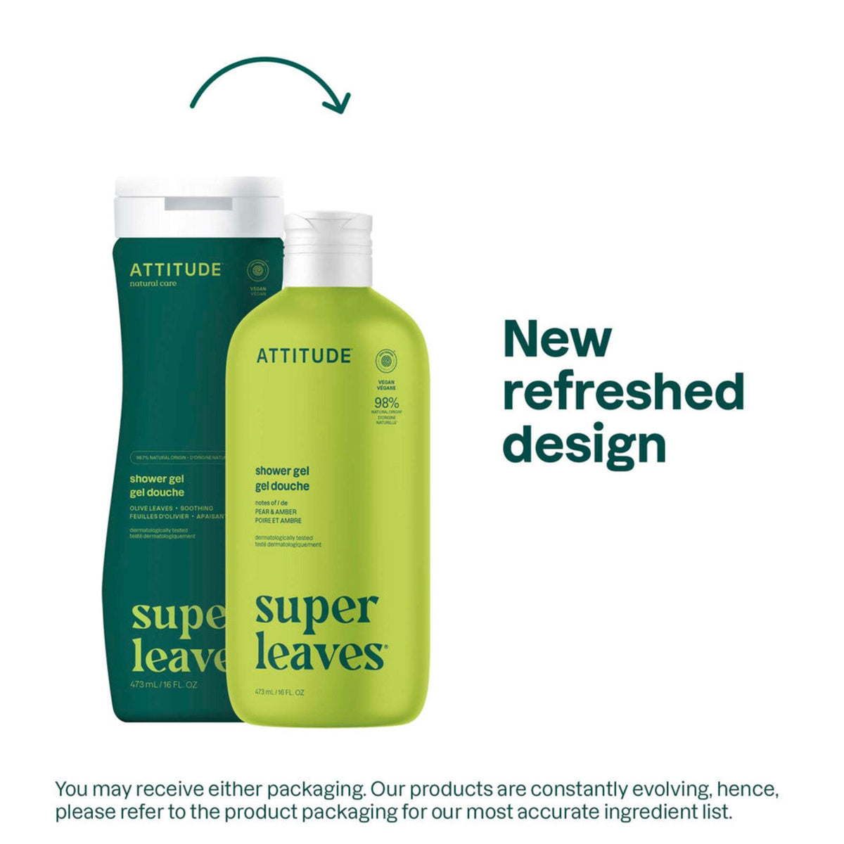 Super leaves Gel douche apaisant Olive Leaves 473 ml