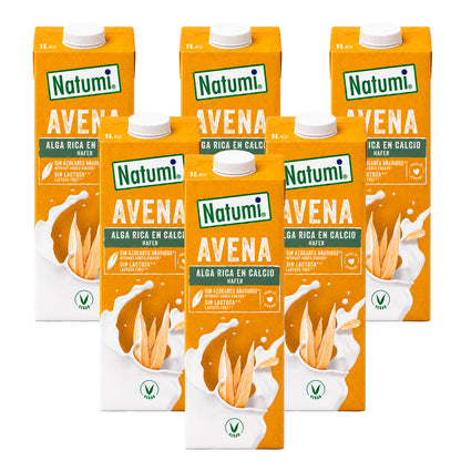 Pack de 6 boissons à l'avoine riches en calcium Natumi 1 L