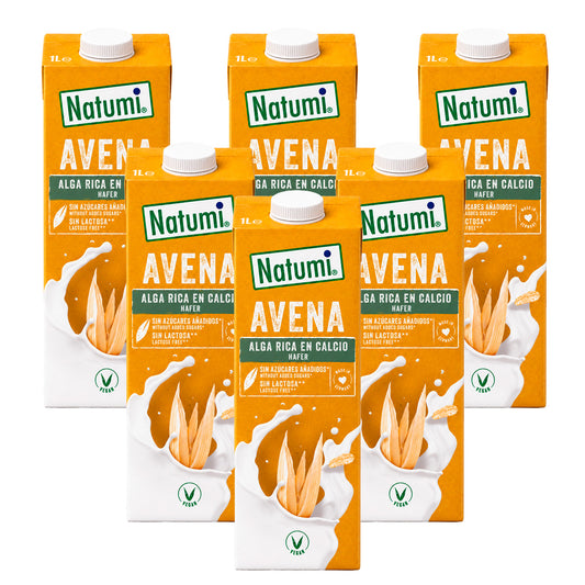 Pack de 6 boissons à l'avoine riches en calcium Natumi 1 L