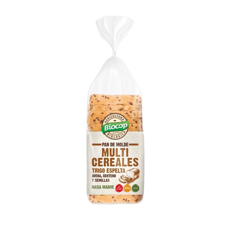Pan de Molde Multicereales de Masa Madre Biocop 400g