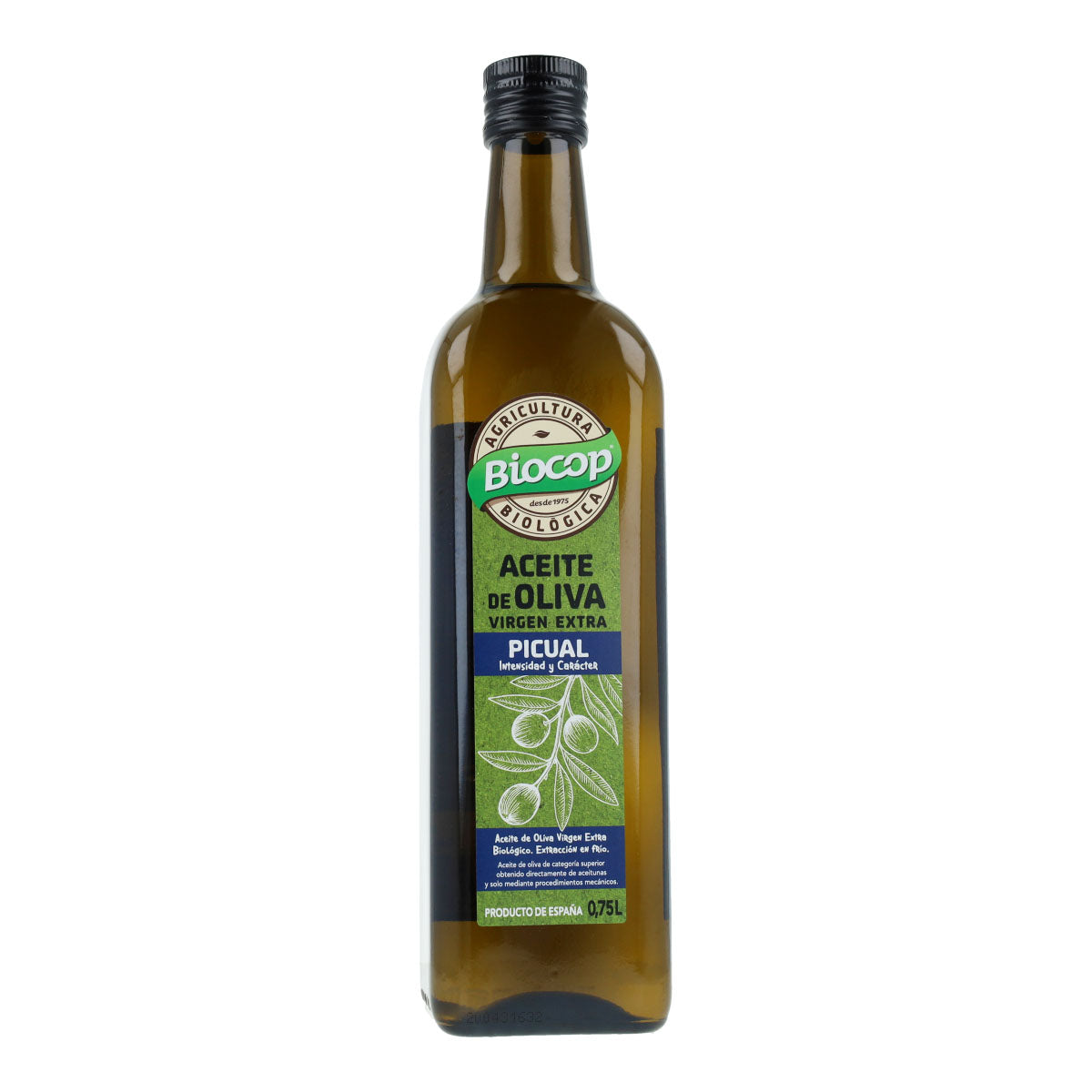 Huile d'olive vierge extra Picual Bio Biocop 750 ml