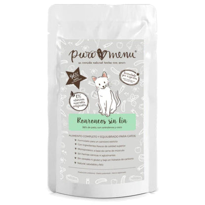 Comida húmeda Barf gatos Ronroneos sin fin (Pato) BIO Puromenu  100 g