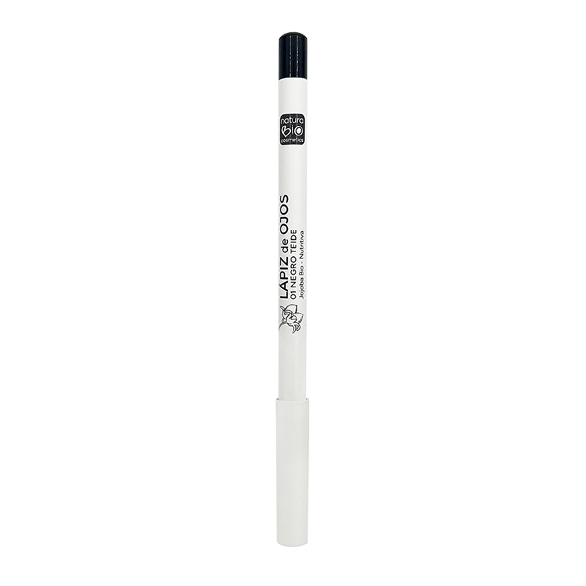 Lapiz Ojos 01 Negro Teide Con Aceite de Jojoba BIO, NaturaBio Cosmetics, 4 g
