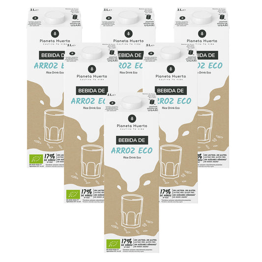 Pack 6x Bebida de Arroz Eco Planeta Huerto 1L