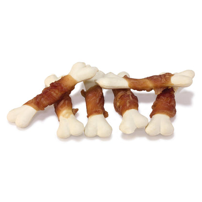 Snack natural para perros  Huesitos de pato con calcio Arquivet 100gr