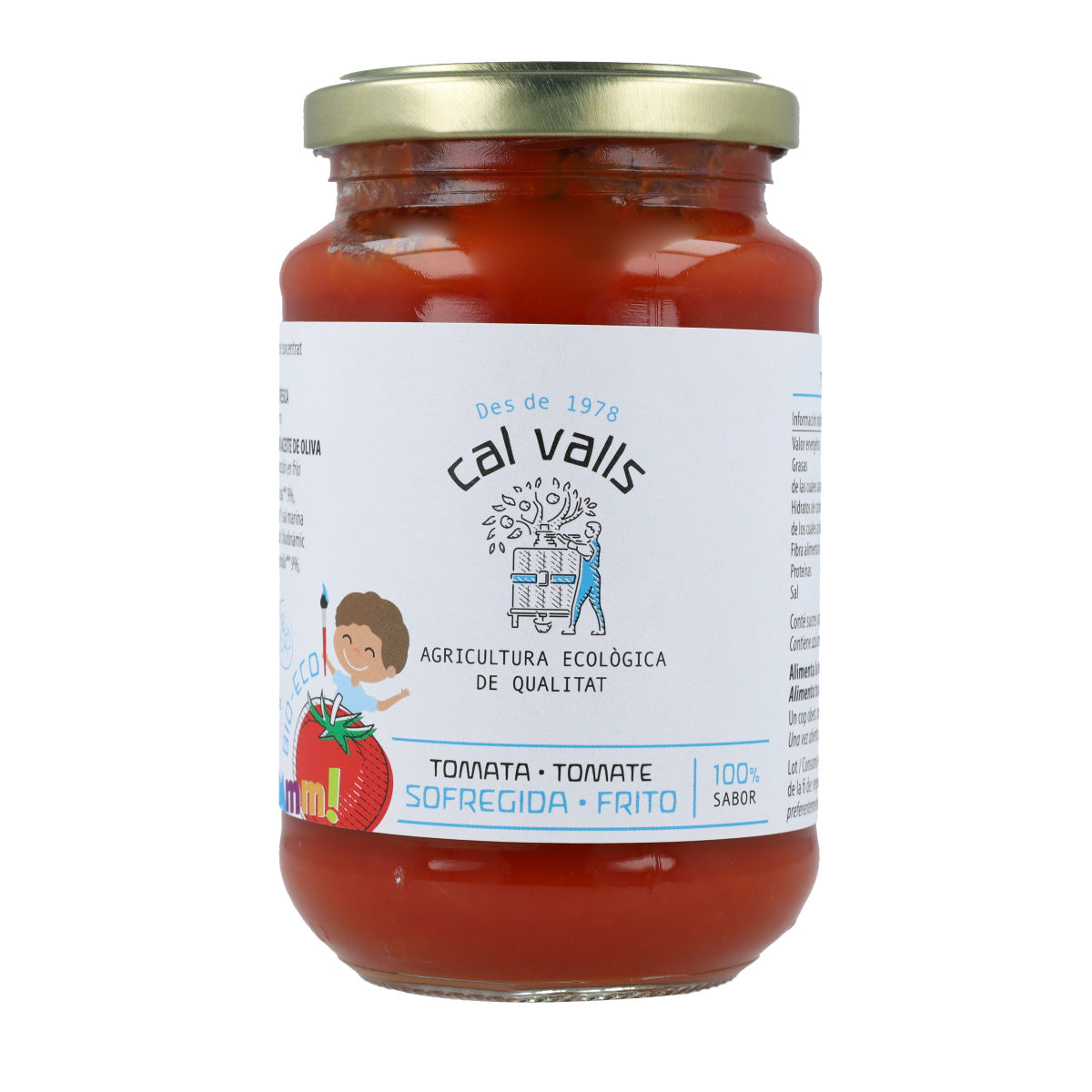 Tomate frit sans sucres ajoutés biologique Cal Valls 350 g