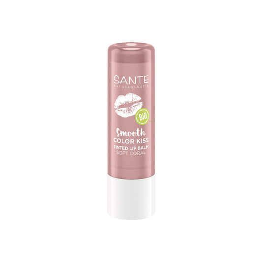 Bálsamo labial color kiss 01 Soft Coral, Sante