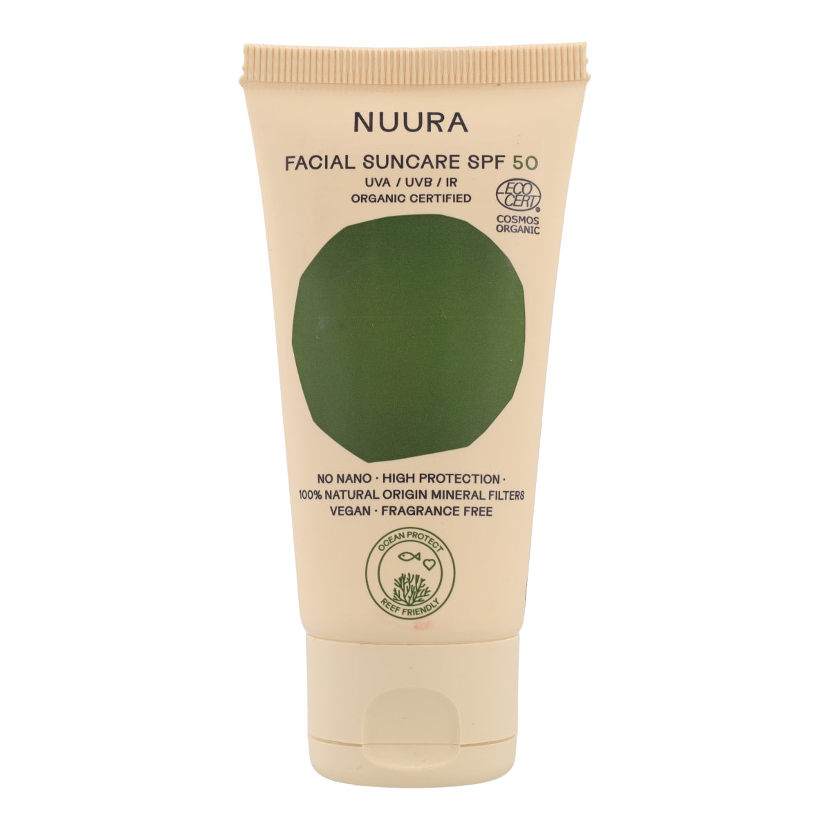 Crème Solaire Visage SPF50 Nuura Tube 50 ml