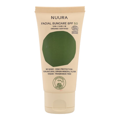 Crème Solaire Visage SPF50 Nuura Tube 50 ml