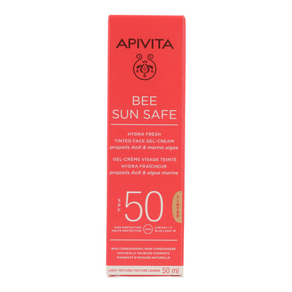 Gel-Crema Solar Hydra Fresh con color SPF50 Apivita 50 ml