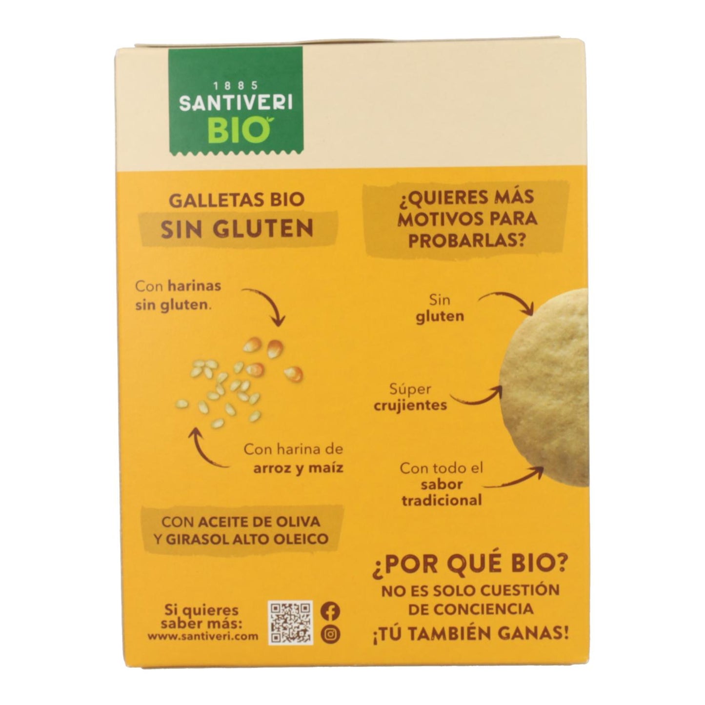 Galletas Sin Gluten Bio 2P Santiveri 360 g