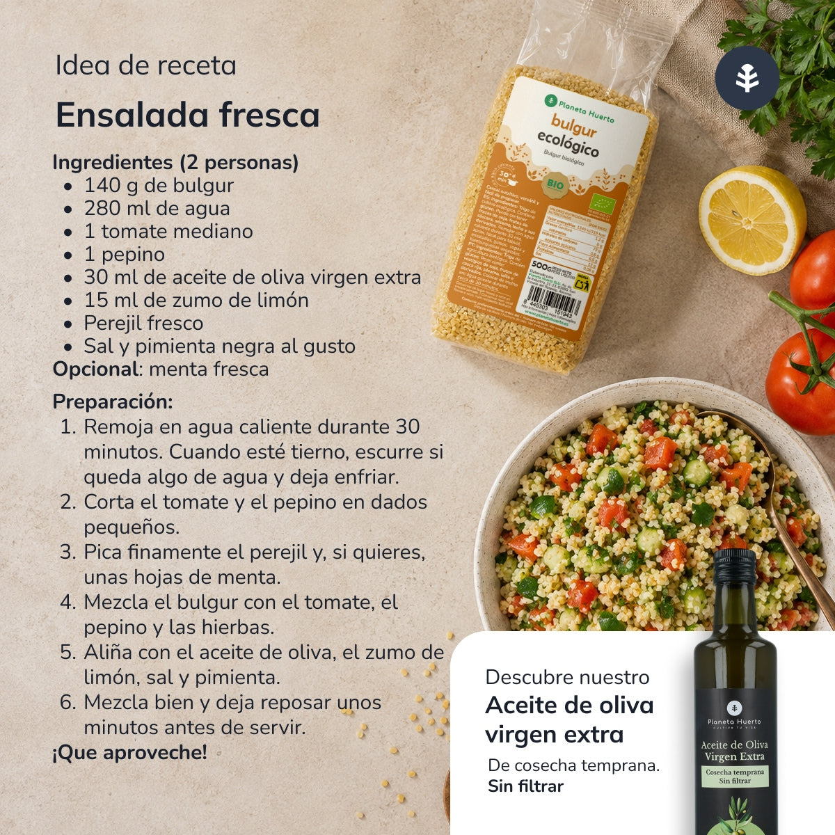 Bulgur grossier ECO Planeta Huerto 500 g