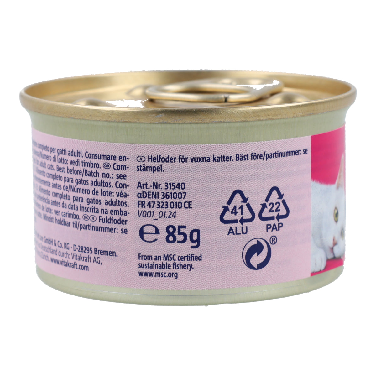 Vitakraft Boîte Poésie mousse de saumon 85 g nourriture humide pour chat