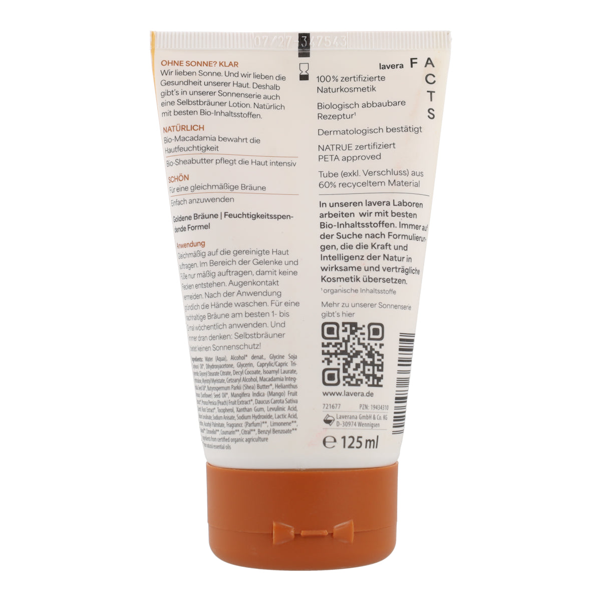 Lotion autobronzante Lavera 125 ml