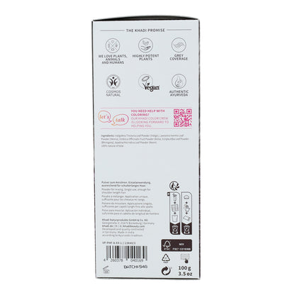 Tinte natural castaño oscuro Khadi 100 g