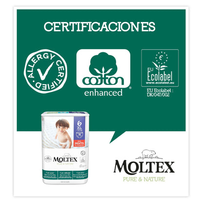 Pants Moltex Pure & Nature T6 (+14 kg), 18 Uds