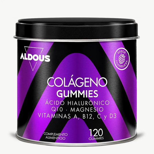 Colágeno Hidrolizado con Ácido Hialurónico, Coenzima Q10, Zinc y Vitaminas Aldous Bio 120 cápsulas