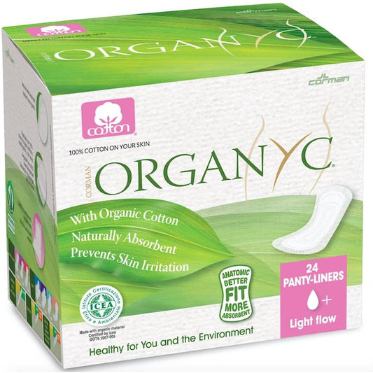 Salvaslip de bolsillo en bolsa individual Organyc 24 Uds