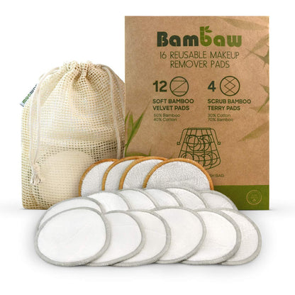 Discos desmaquillantes reutilizables Bambaw Pack 16