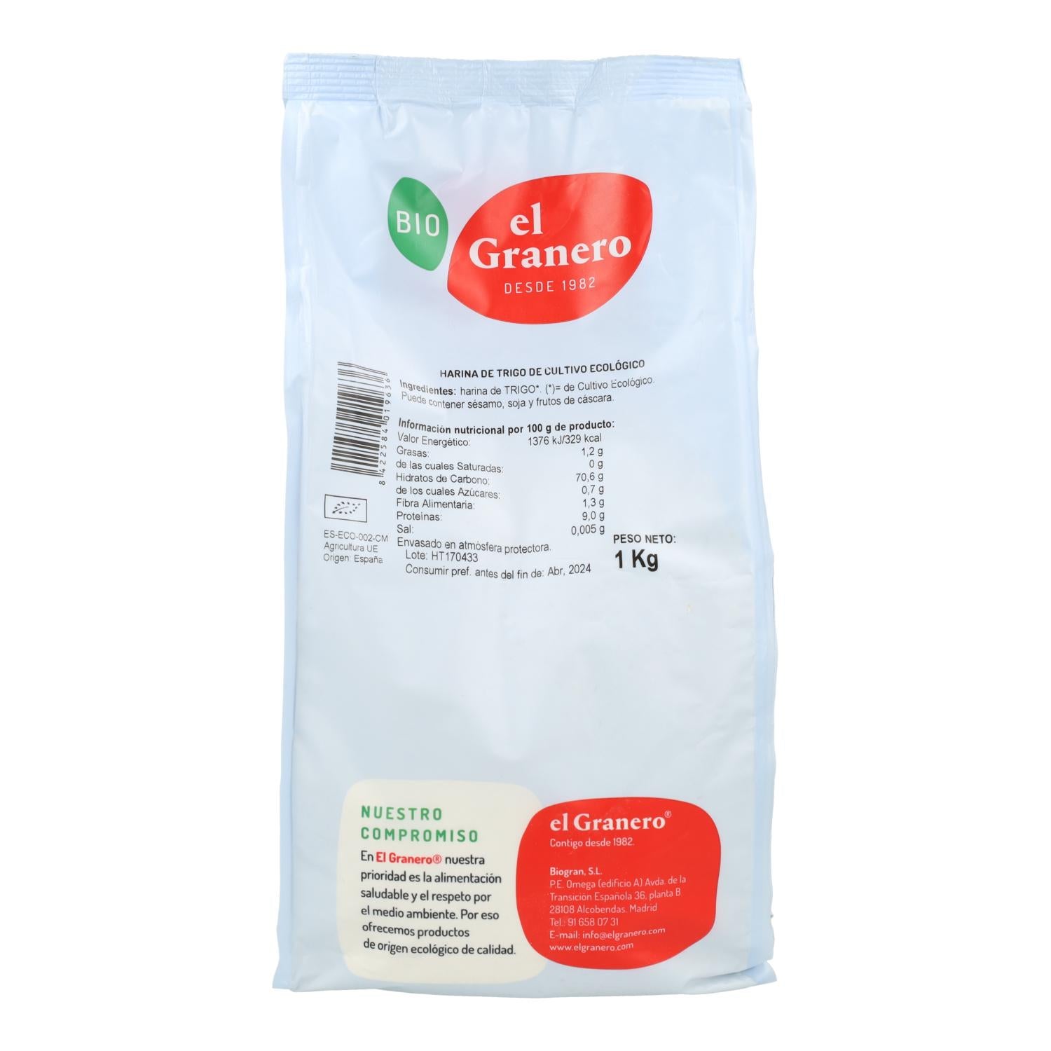 Harina de Trigo bio El Granero 1Kg