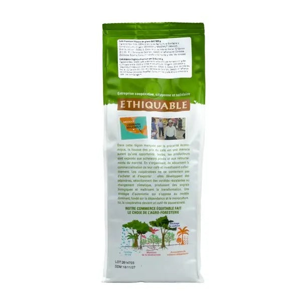 Café Premium en grains Congo 100 % Arabica d'altitude BIO 500 g