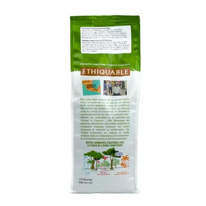 Café Premium en grains Congo 100 % Arabica d'altitude BIO 500 g