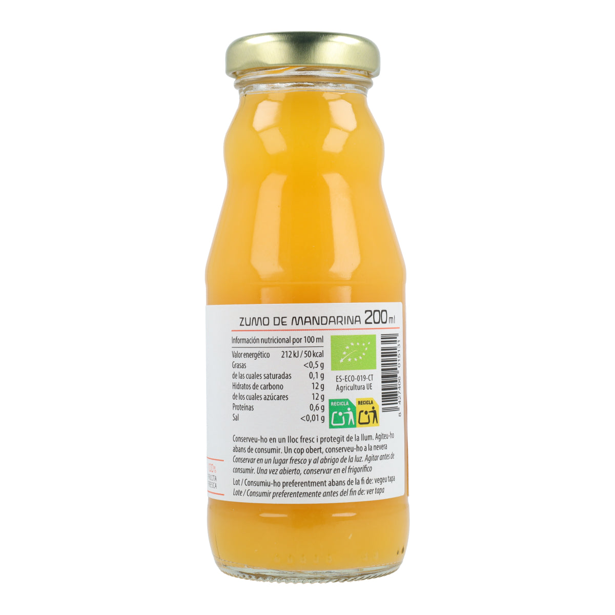 Jus de mandarine ECO Cal Valls 200 ml
