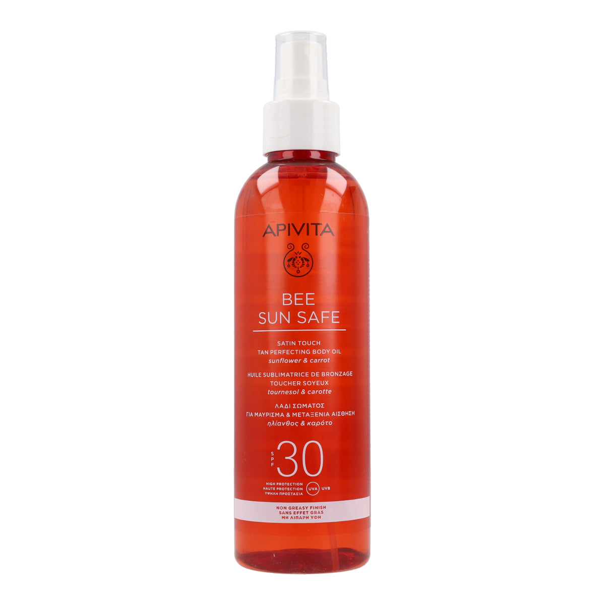 Huile corporelle bronzante parfaite SPF30 Apivita 200ml
