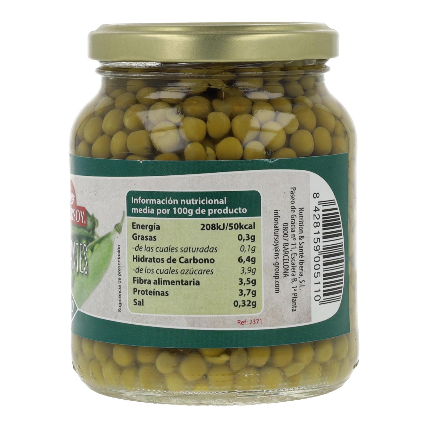 Guisantes ECO, 350 g. Natursoy