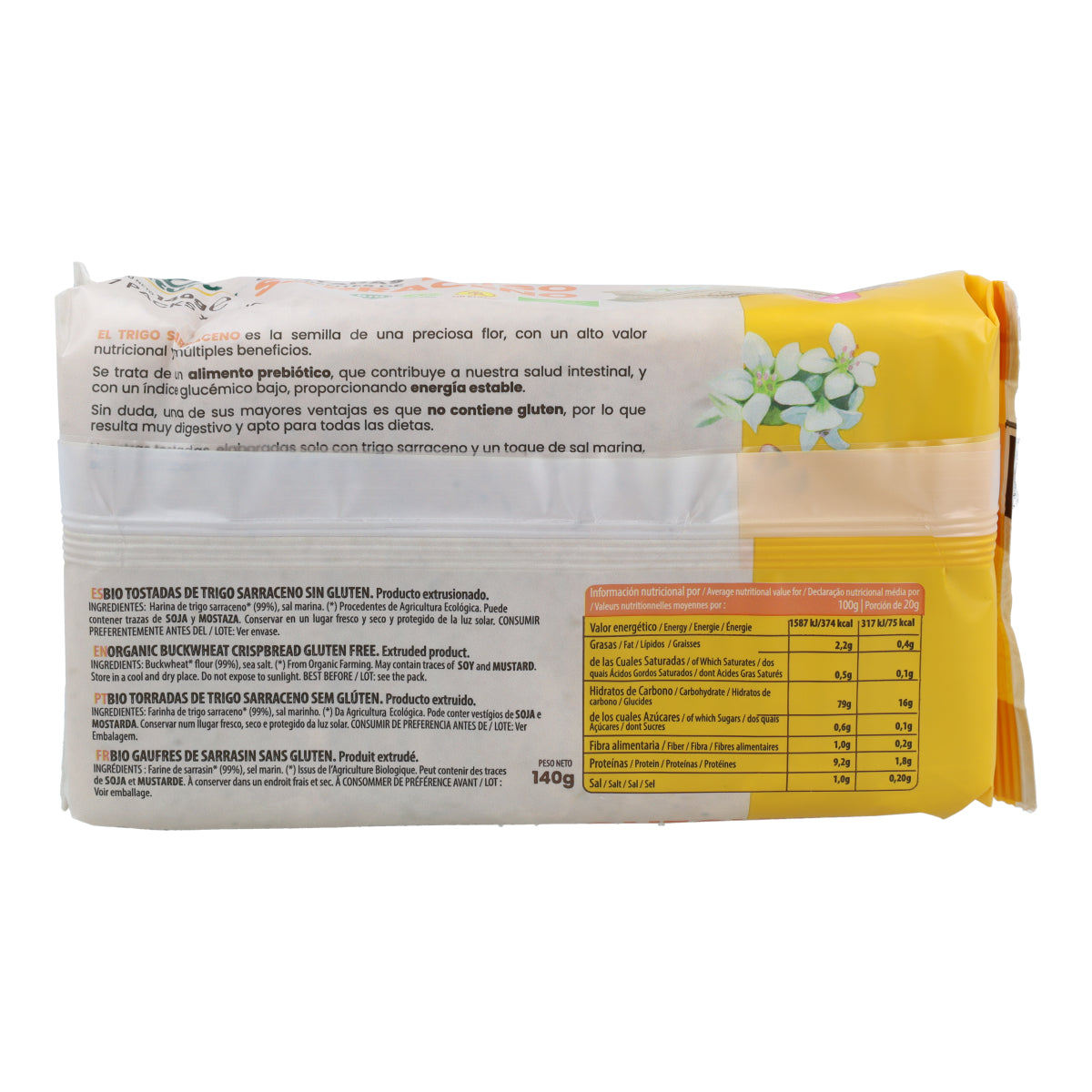 Tranches de pain de sarrasin sans gluten Sol Natural 140 g BIO