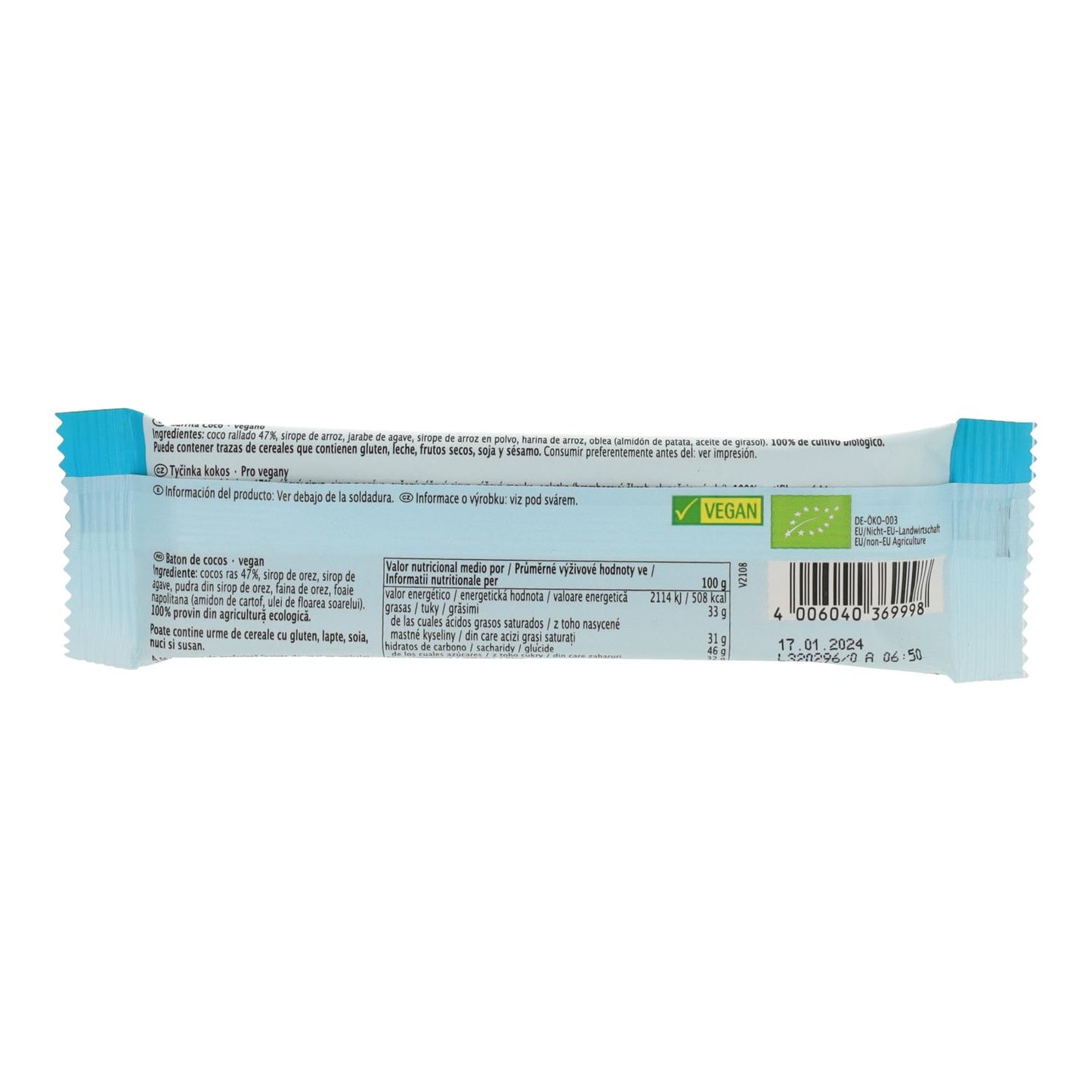 Barrita de Coco Bio Rapunzel 40 g
