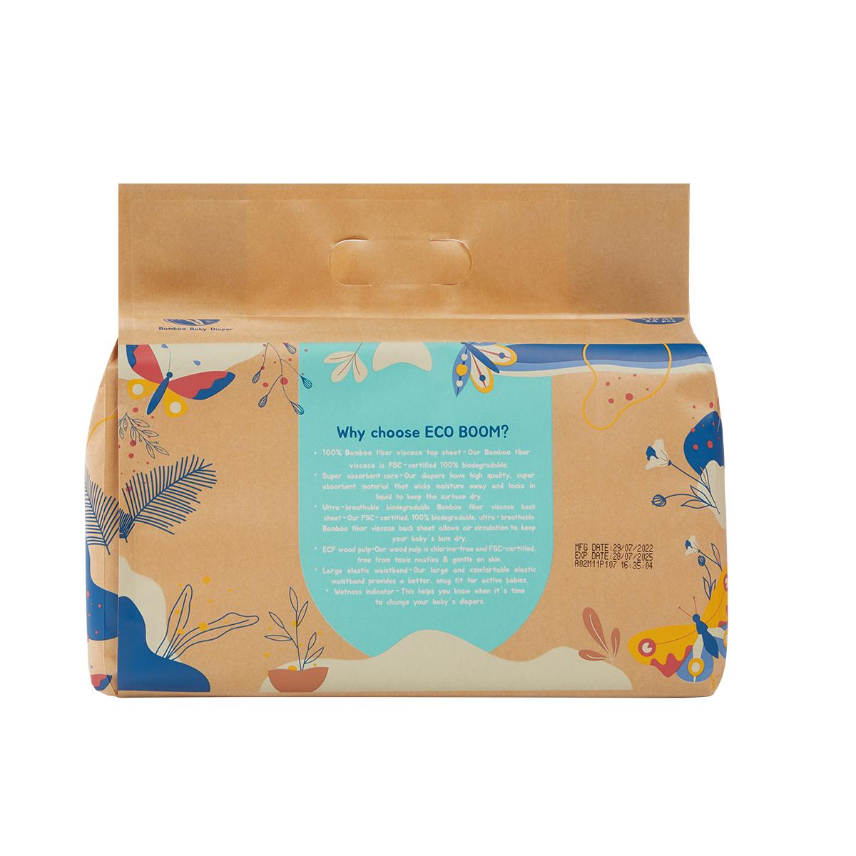 Pack 4x Pañal Ecológico de Bambú Talla 1, Ecoboom 136 Unidades