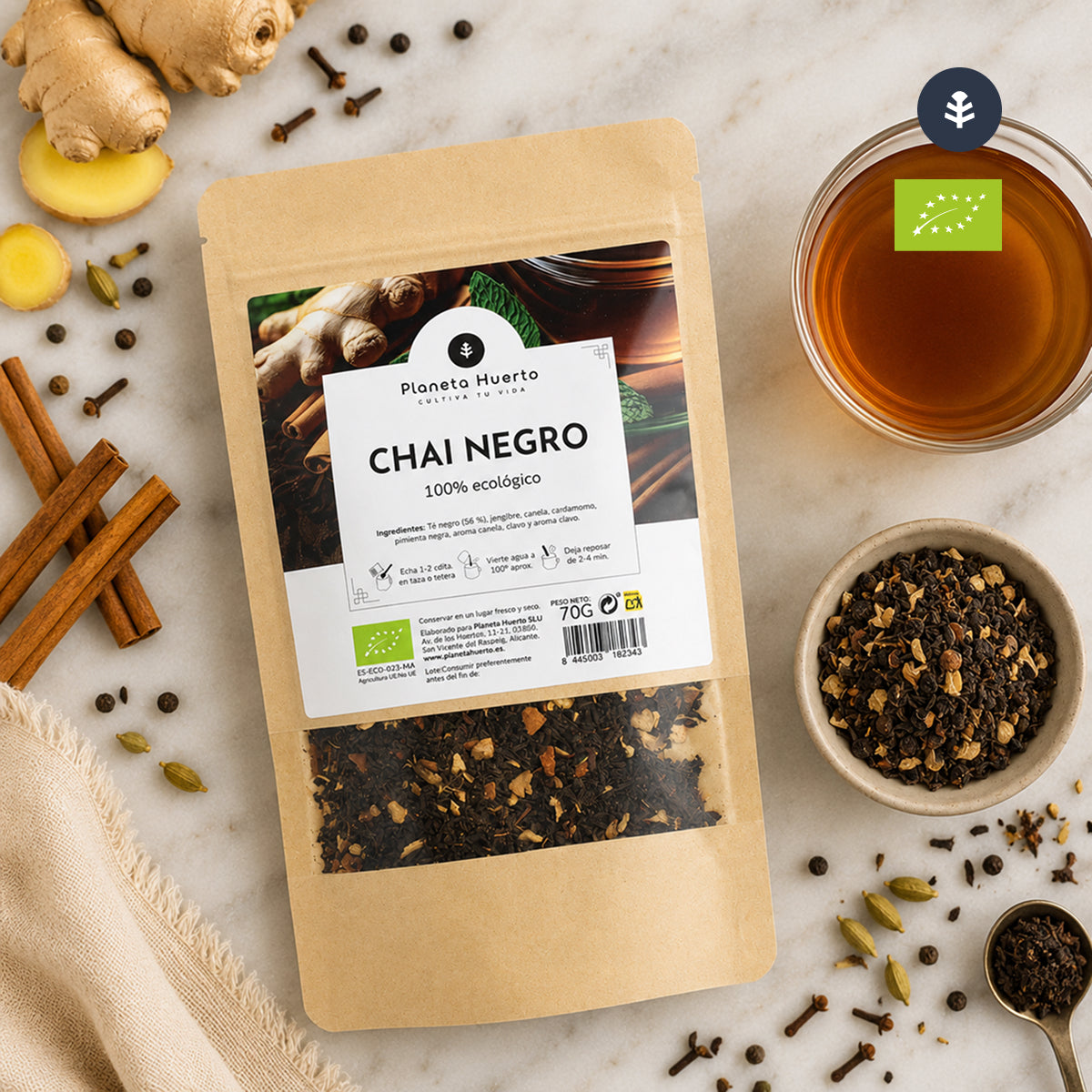 Thé noir chai ECO Planeta Huerto 70g