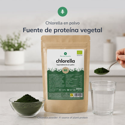 Chlorelle en poudre ECO Planeta Huerto 200 g