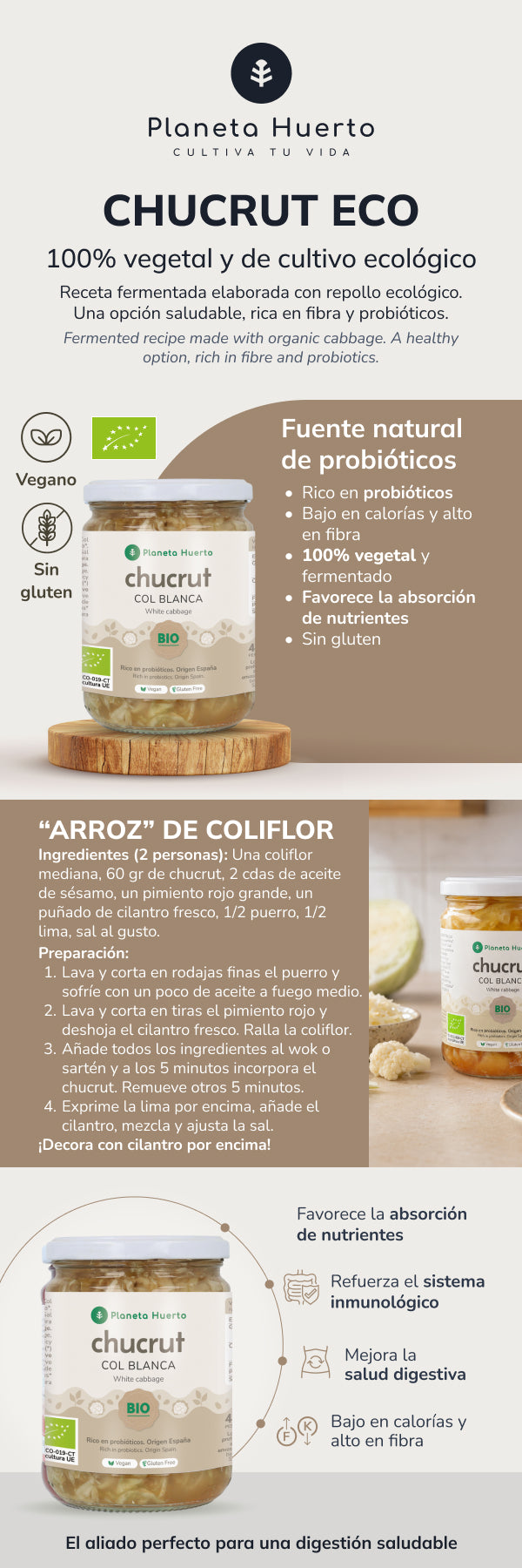 Choucroute au chou blanc ECO Planeta Huerto 420 g