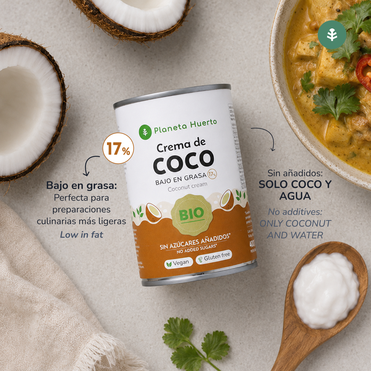 Crème de coco ECO Planeta Huerto 400 ml