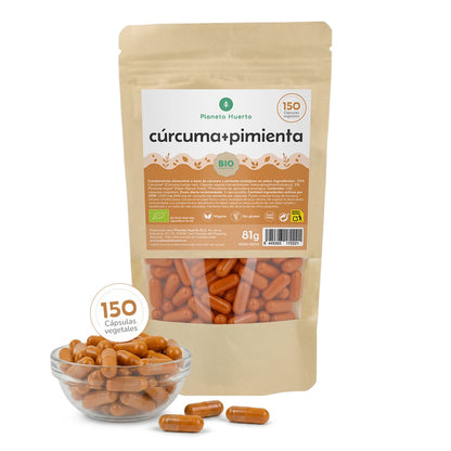 Curcuma Bio + Poivre Bio Planeta Huerto 150 gélules