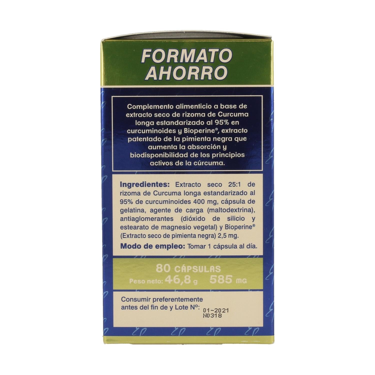 Estado Puro Curcuma Tongil 80 Caps Formato Ahorro