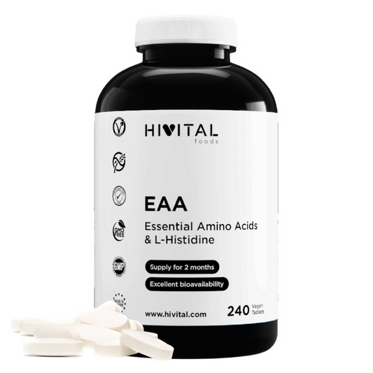 EAA aminoácidos esenciales Hivital 240 comprimidos veganos