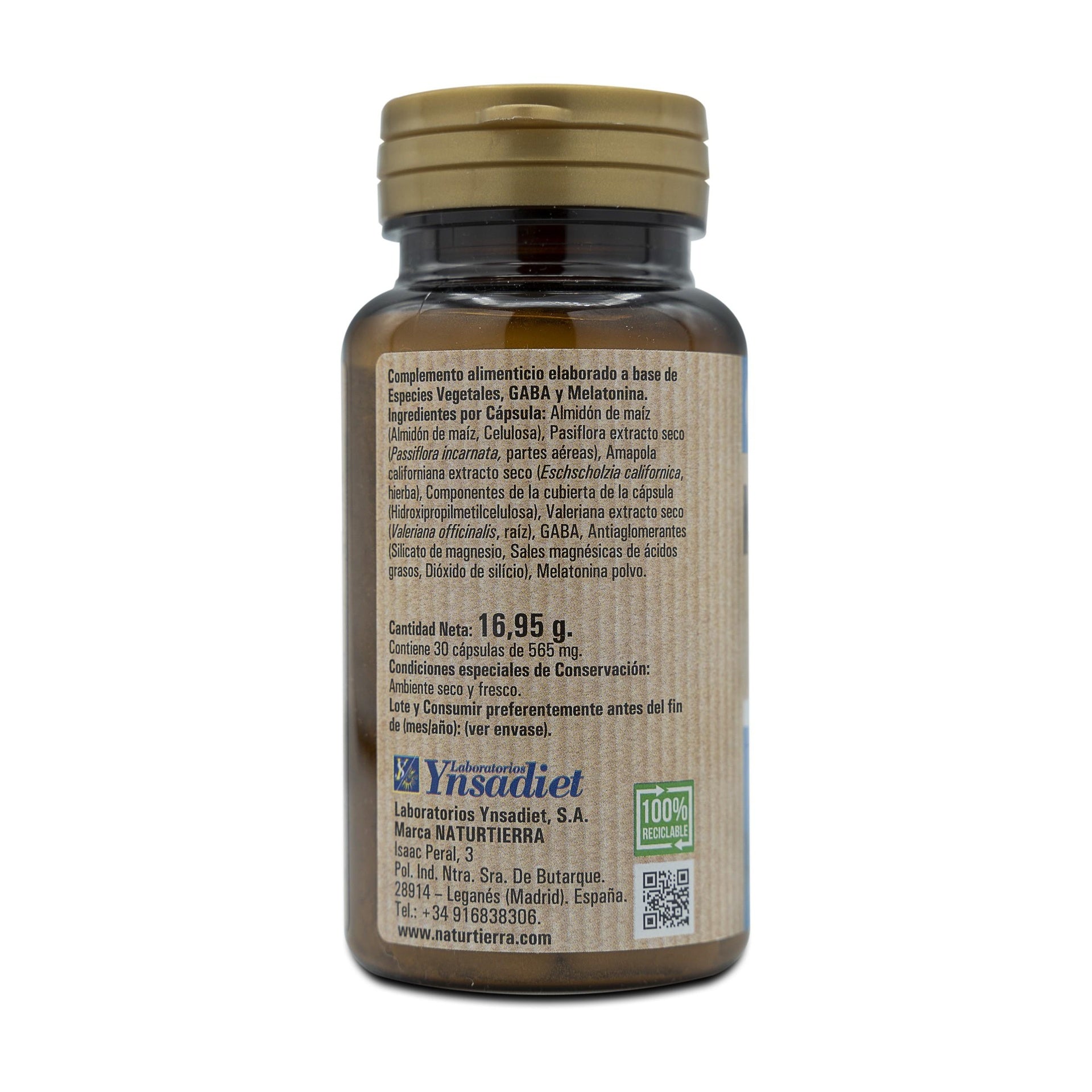 Melatonina + gaba, 30 cápsulas vegetales. NaturTierra