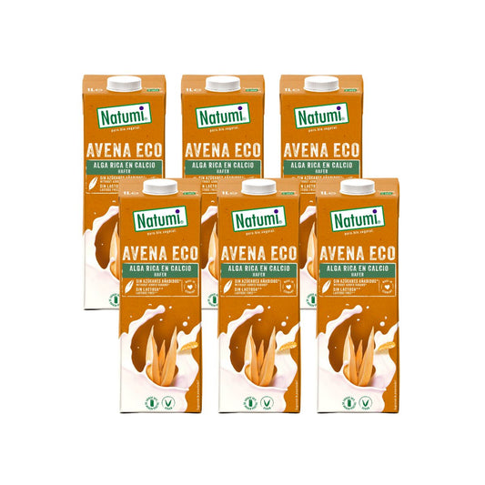 Pack 6 uds Bebida Avena Rica en Calcio Natumi 1 L